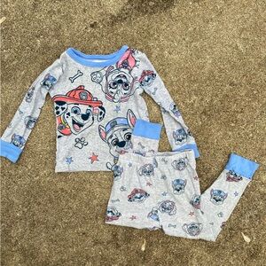 Paw Patrol Gray Pajama Set with Blue Accents